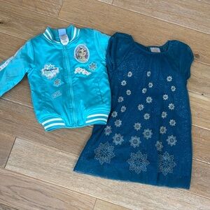 Disney Teal and White Striped Jacket with Hanna Andersen Dress